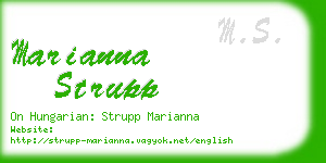 marianna strupp business card